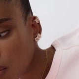 Mini White Cherry Blossom Post Earrings