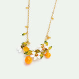 Gardens In Provence Orange Short Necklace