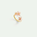 Mini Cherry Blossom Adjustable Ring