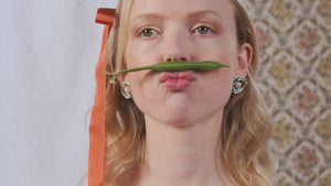 
            
                Load and play video in Gallery viewer, Cabbage Studded with White Crystal Post Earrings
            
        