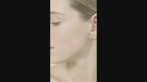 
            
                Load and play video in Gallery viewer, Les Néréides Loves Animals Enameled Butterfly and Stone Post Earrings
            
        