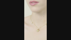
            
                Load and play video in Gallery viewer, Les Néréides Loves Animals Enameled Butterfly and Round Stone Pendant Necklace
            
        