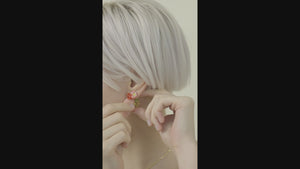 
            
                Load and play video in Gallery viewer, Poppy and Golden Bead Post Earrings
            
        