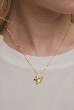 
            
                Load and play video in Gallery viewer, White Jasmine, Faceted Crystal and Glass Pearl Bead Fine Necklace
            
        