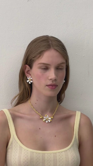 
            
                Load and play video in Gallery viewer, Large White Clematis Flower Post Earrings
            
        