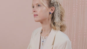 
            
                Load and play video in Gallery viewer, Blue Flax Flowers and Butterfly Dangling Post Earrings
            
        