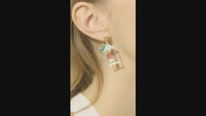
            
                Load and play video in Gallery viewer, N2 Toadstool Family Couple and Beach Hut Asymmetrical Clip-On Earrings
            
        