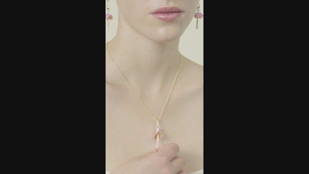 
            
                Load and play video in Gallery viewer, Ballerina and Enameled Flower Bouquet Pendant Necklace
            
        