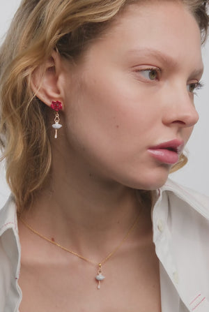 
            
                Load and play video in Gallery viewer, Ballerina and Red Flower Clip-On Earrings
            
        