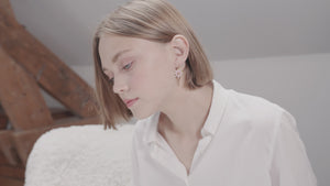 
            
                Load and play video in Gallery viewer, Dragonfly and Water Lily Asymmetrical Post Earrings
            
        