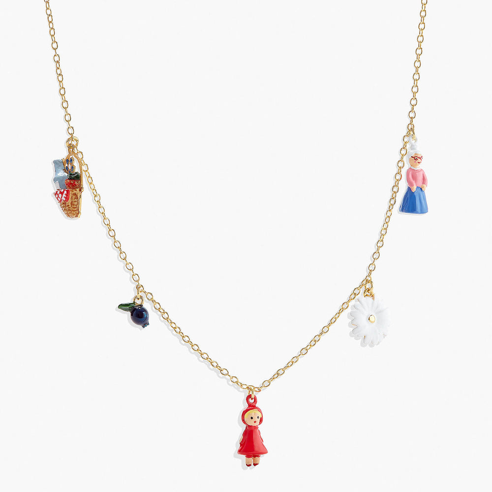 Little Red Riding Hood Picnic Pendant Necklace