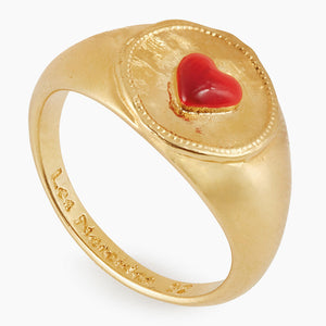 Les Néréides Loves Animals - Red Heart Solitaire Ring