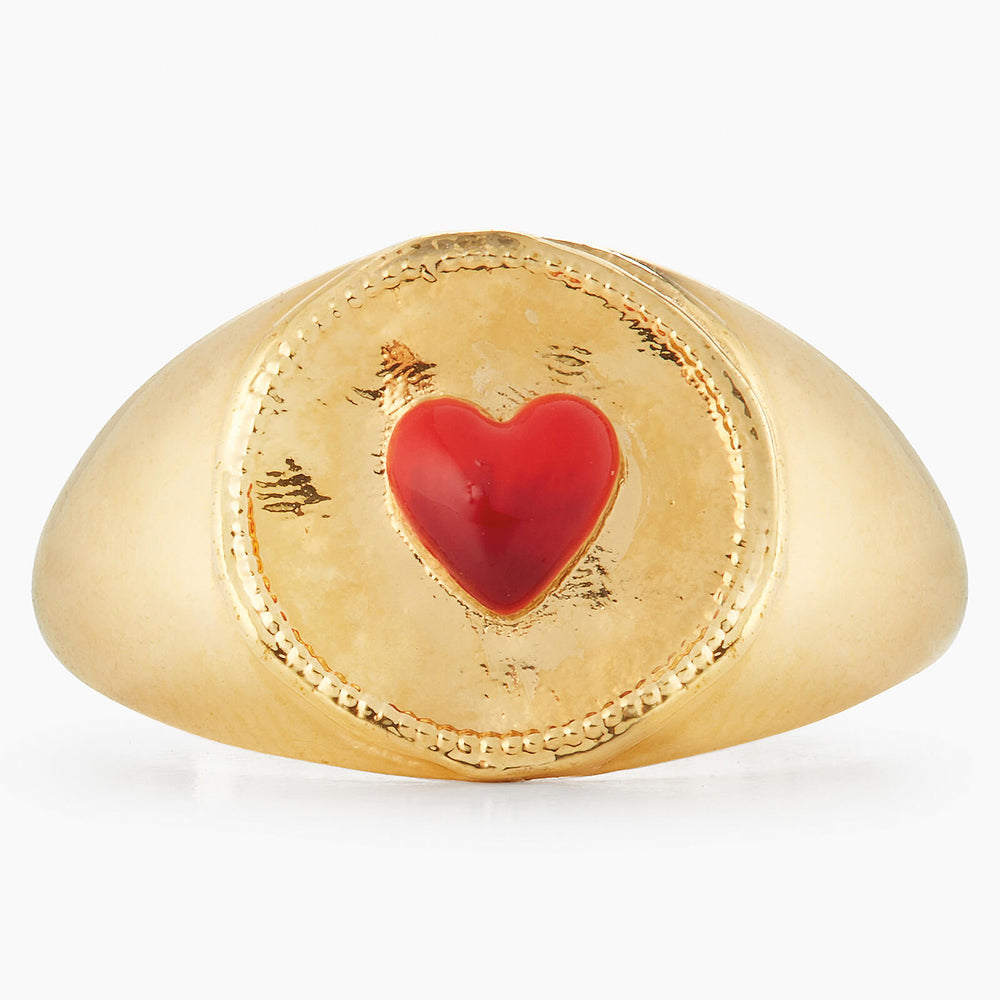 Les Néréides Loves Animals - Red Heart Solitaire Ring