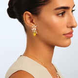 Half Lemon and Lemon Blossom Post Earrings