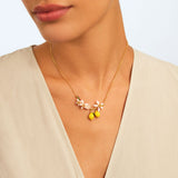 Lemons, Flower Buds and Lemon Blossom Statement Necklace