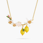 Lemons, Flower Buds and Lemon Blossom Statement Necklace