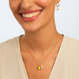 Lemon and Lemon Blossom Pendant Necklace