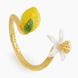 Lemon and Lemon Blossom Adjustable Ring