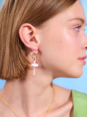 Lotus Flower Ballerina Post Earrings