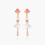 Lotus Flower Ballerina Clip-On Earrings