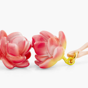 
            
                Load image into Gallery viewer, Lotus Flower Ballerina Clip-On Earrings
            
        