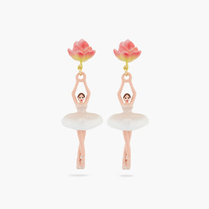 Lotus Flower Ballerina Post Earrings