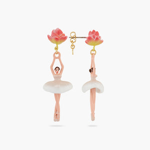 
            
                Load image into Gallery viewer, Lotus Flower Ballerina Post Earrings
            
        