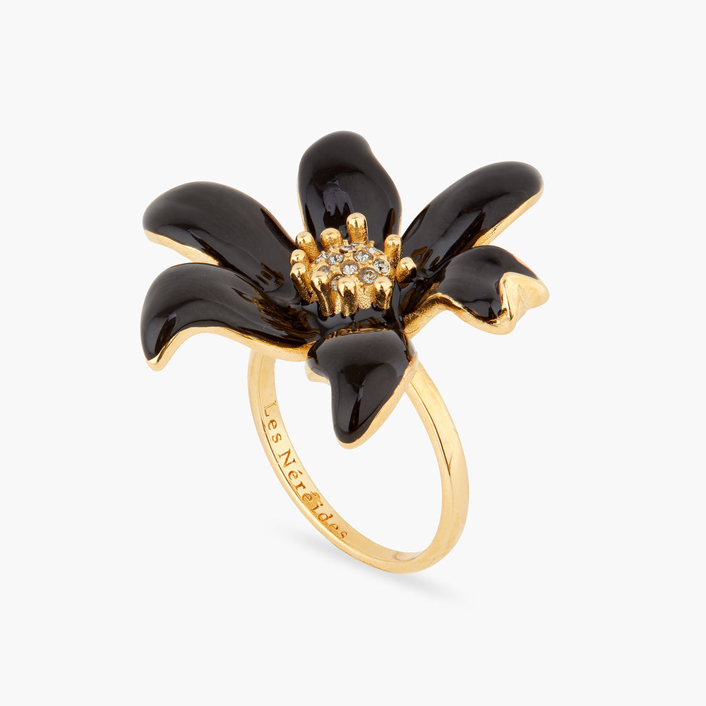 Black Lily Fine Ring