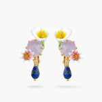 Bog Arum and Lapis Lazuli Clip-On Earrings