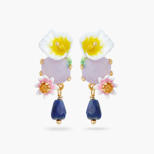 Bog Arum and Lapis Lazuli Post Earrings