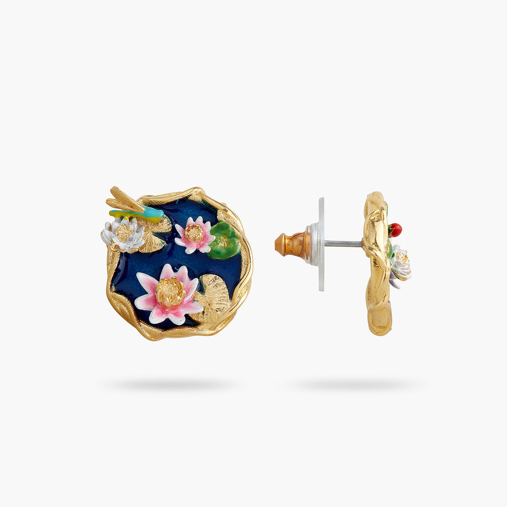 
            
                Load image into Gallery viewer, Water Lily Pond Post Earrings
            
        