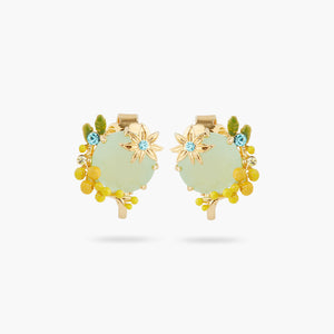 Mimosa and Star Anise Clip-On Earrings