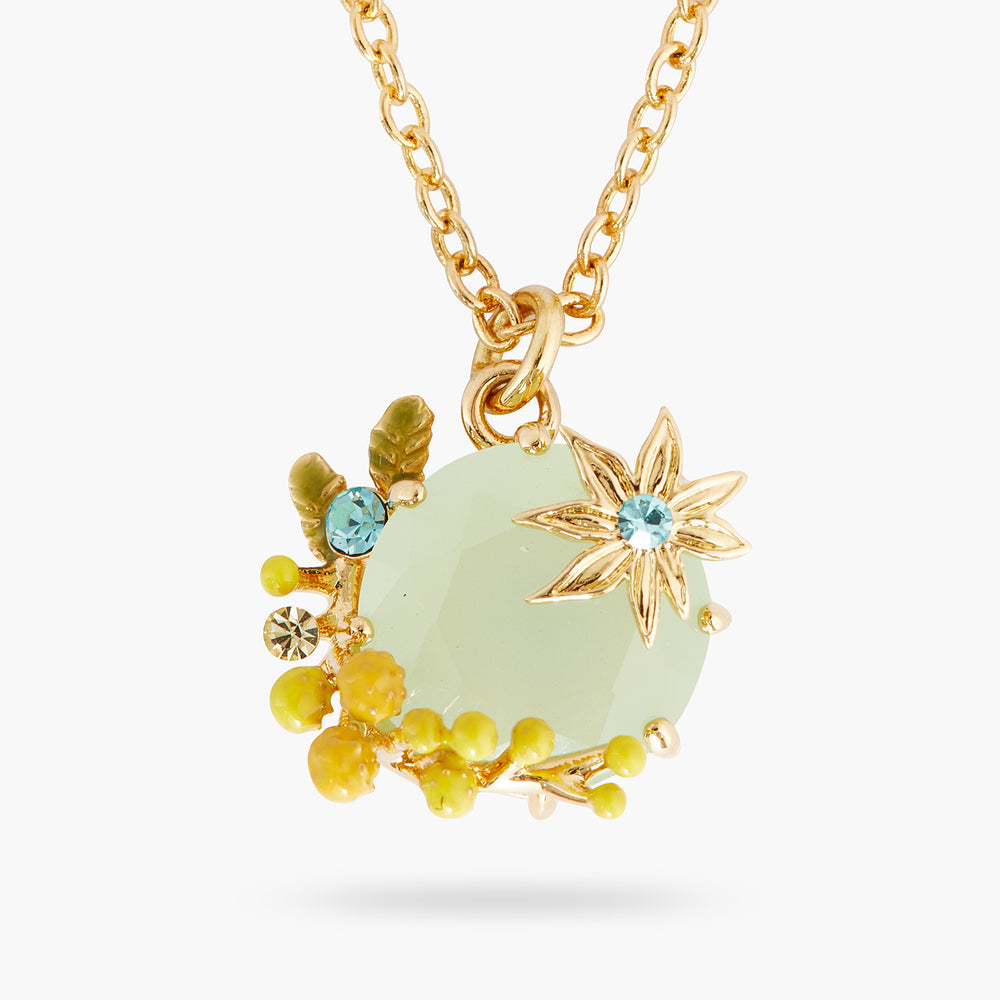 Mimosa and Star Pendant Necklace