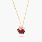 Rose and Blackcurrant Berries Pendant Necklace