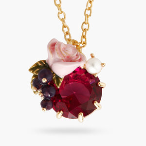 
            
                Load image into Gallery viewer, Rose and Blackcurrant Berries Pendant Necklace
            
        