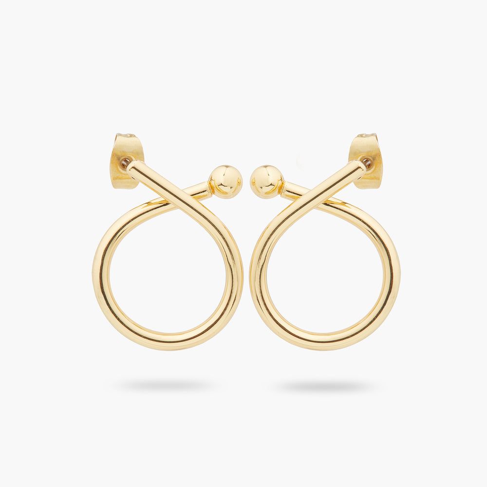 
            
                Load image into Gallery viewer, Criss-Cross Charm Hoop Earring
            
        