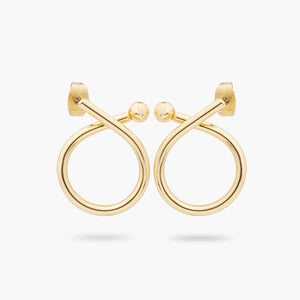 Criss-Cross Charm Hoop Earring