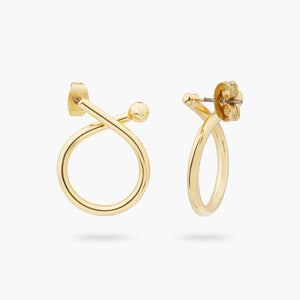 
            
                Load image into Gallery viewer, Criss-Cross Charm Hoop Earring
            
        