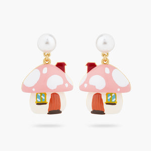 Mushroom House Post Earrings