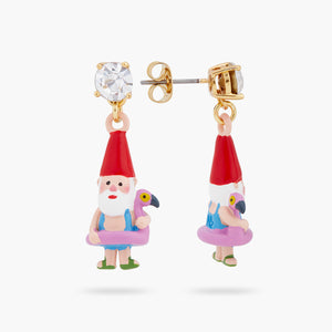 
            
                Load image into Gallery viewer, Garden Gnome and Inflatable Pink Flamingo Post Earrings
            
        