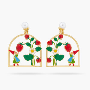 Strawberry Picking Clip-on Earrings