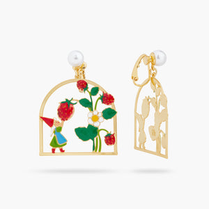 Strawberry Picking Clip-on Earrings