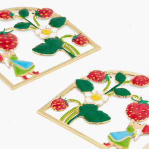 Strawberry Picking Clip-on Earrings