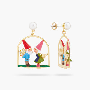 Garden Gnome Couple Post Earrings