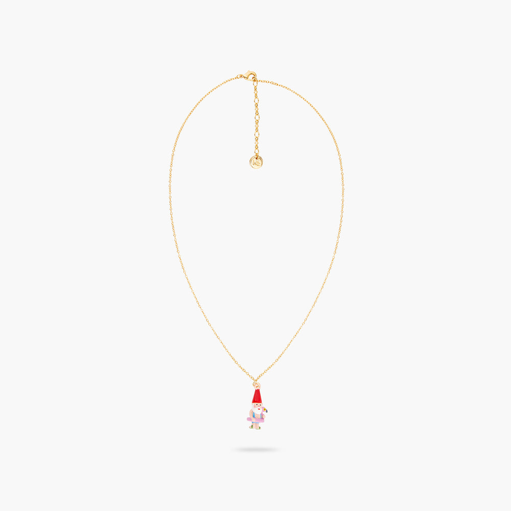 
            
                Load image into Gallery viewer, Garden Gnome and Inflatable Pink Flamingo Pendant Necklace
            
        