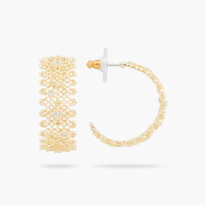 Gold Thread Hoop Earrings