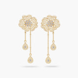 Gold Thread Two-in-One Post Earrings