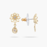 Gold Thread Flower Post Earrings