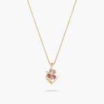 Wine and Roses Iris Pendant Necklace