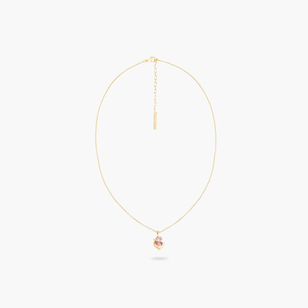 Wine and Roses Iris Pendant Necklace